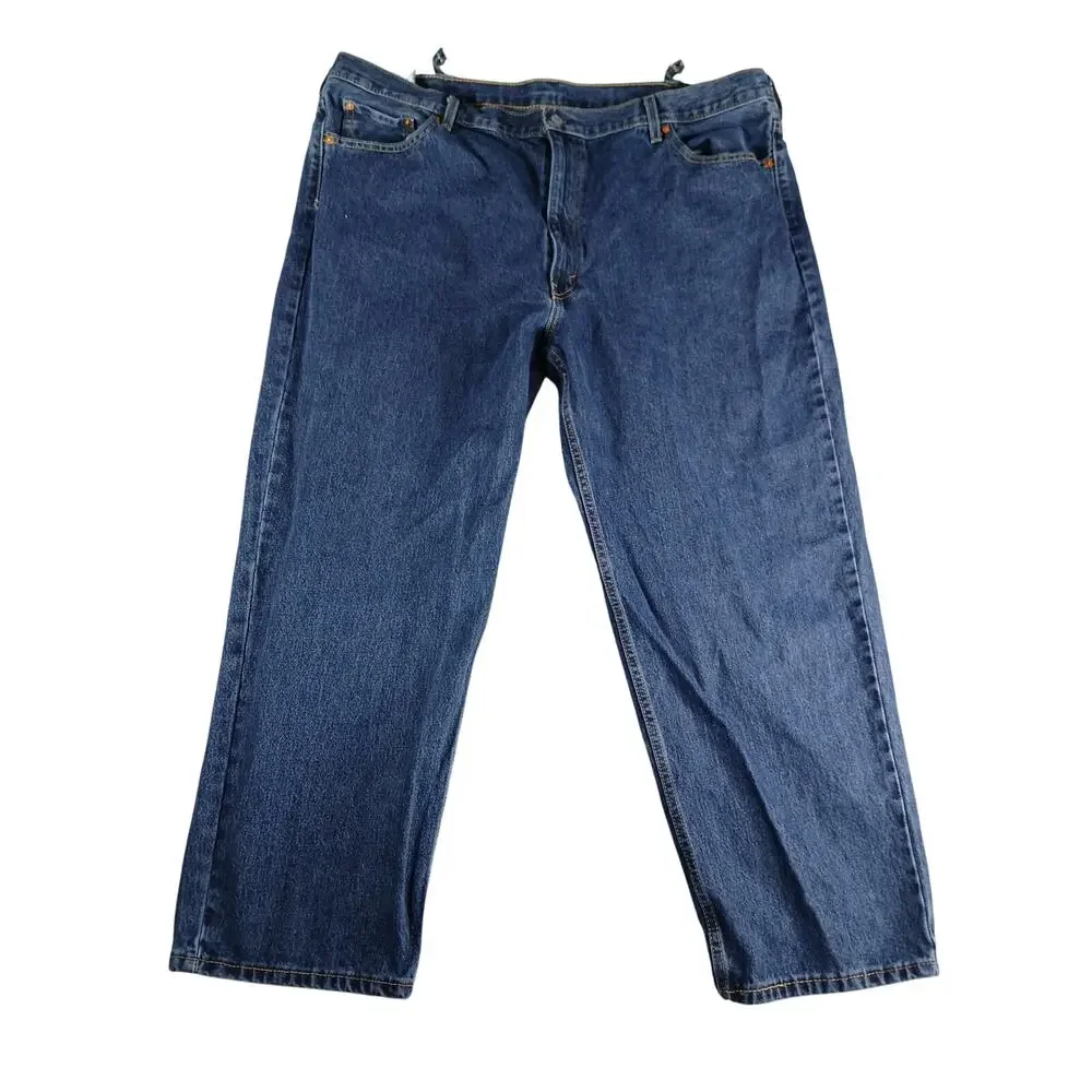 Levis 502 Jeans Mens W48 L30 Blue Denim Straight Leg Cotton Big & Tall